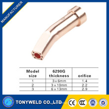 Manufacturers 6mm/10mm 6290G copper/brass gas cutting nozzle